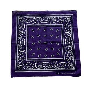 Purple Bandana Face Mask Headwear Scarf Protection 100% Cotton made in the USA